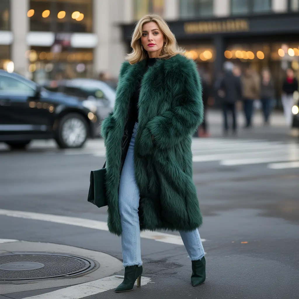 16 Ideas About Chic Winter Outfits to Stay Warm in Style 10 Faux Fur Statement
