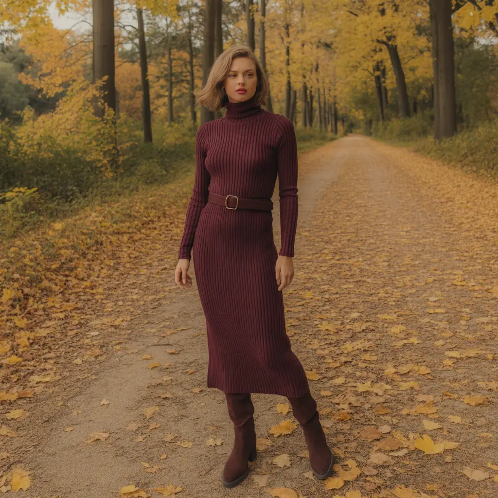 18 Ideas About Aesthetic Fall Outfits to Elevate Your Autumn Style 13 Knit Dresses with Belted Waists