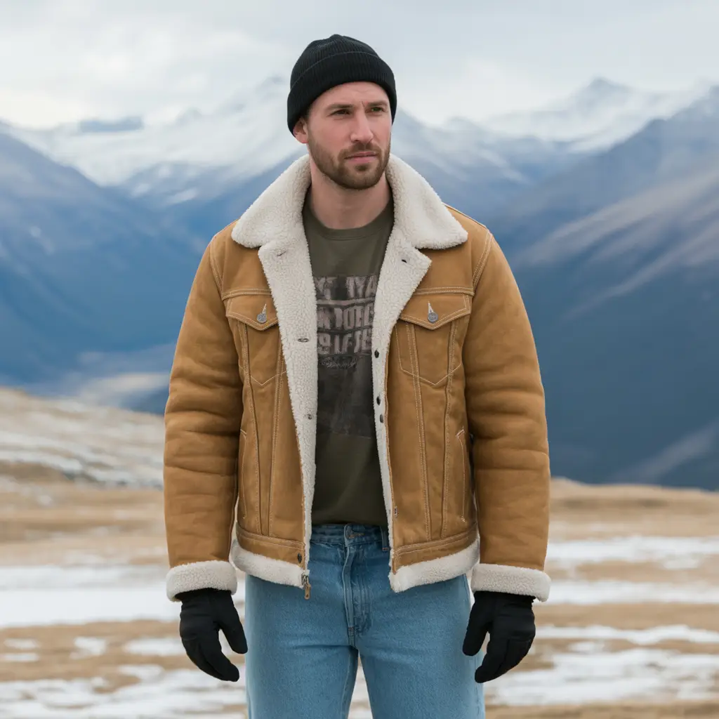 20 Ideas About Comfy Winter Outfits for Effortless Style and Warmth 11 Shearling Jackets with Relaxed Jeans