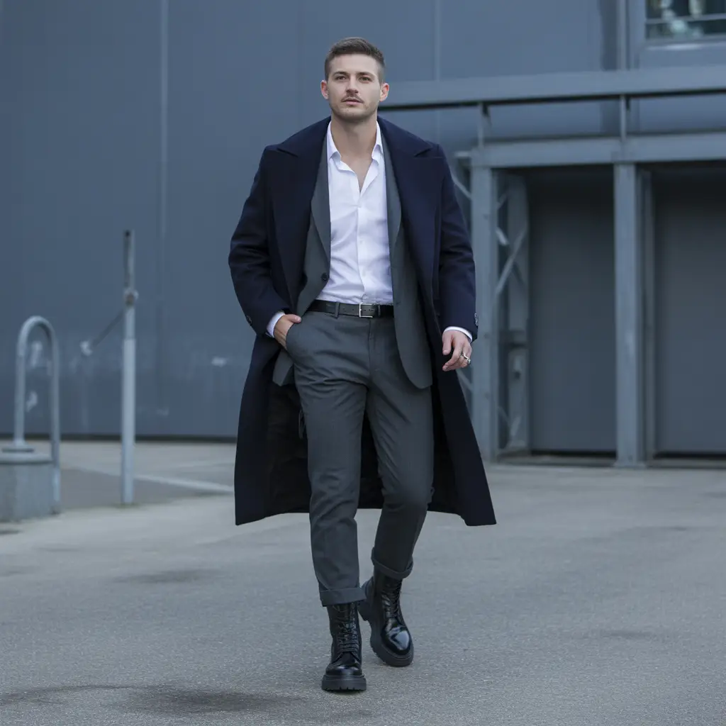 16 Ideas About Chic Winter Outfits to Stay Warm in Style 11 Chunky Boots with Tailored Pieces