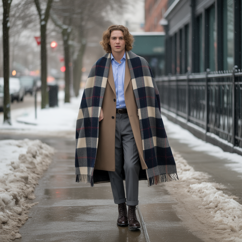 18 Adorable Winter Outfits That Keep You Warm & Fashionable 6 Plaid Scarves with Wool Coats