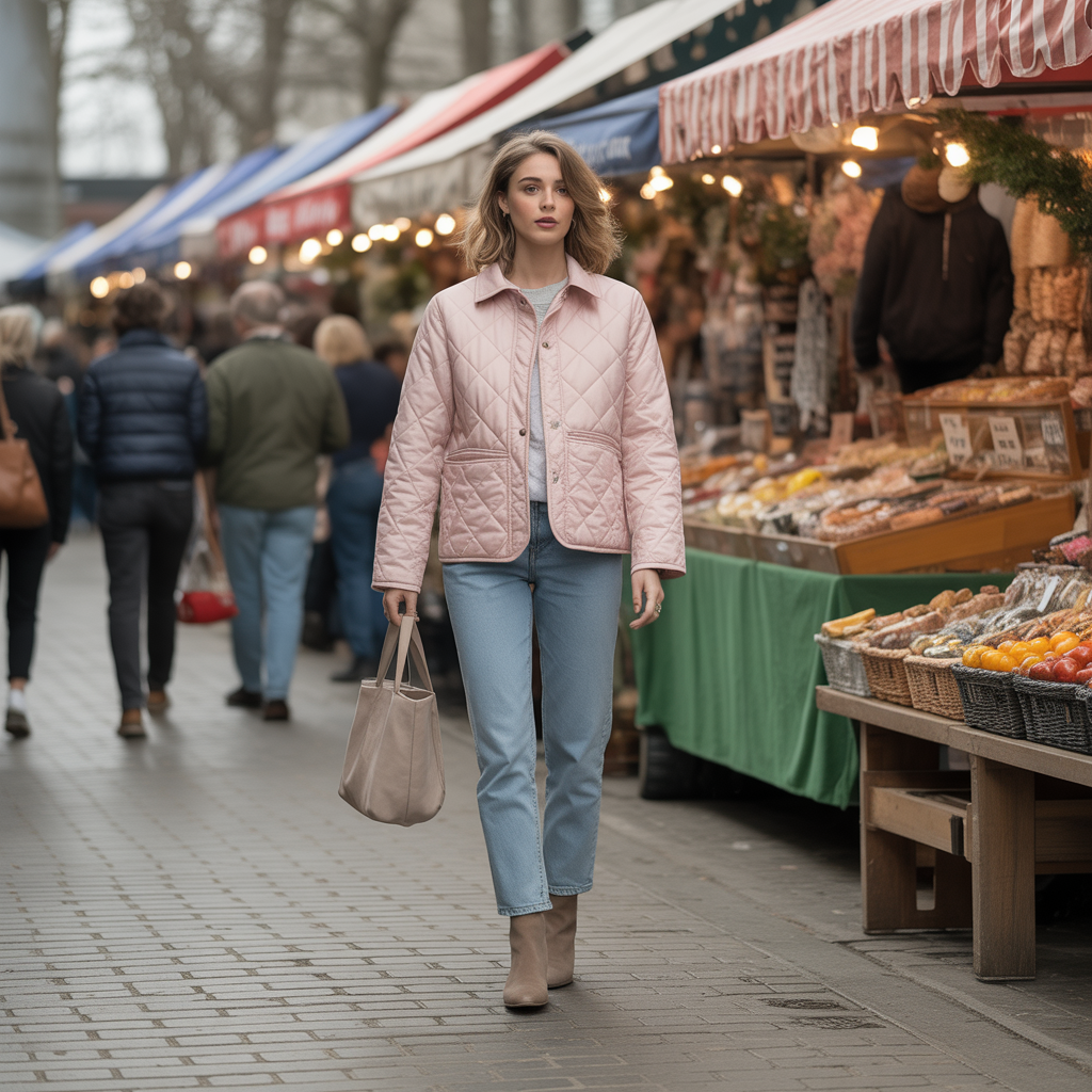 18 Adorable Winter Outfits That Keep You Warm & Fashionable 17 Quilted Jackets with Ankle Boots