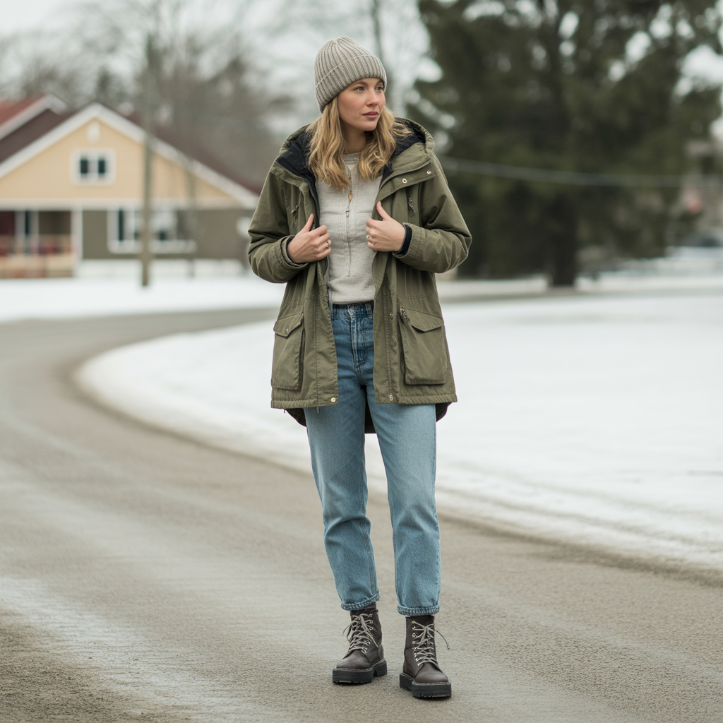 18 Casual Winter Outfits Ideas to Keep You Cozy and Stylish 8 Parkas with Straight-Leg Jeans