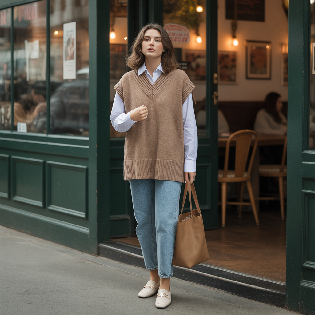18 Casual Winter Outfits Ideas to Keep You Cozy and Stylish 10 Sweater Vests with Button-Down Shirts