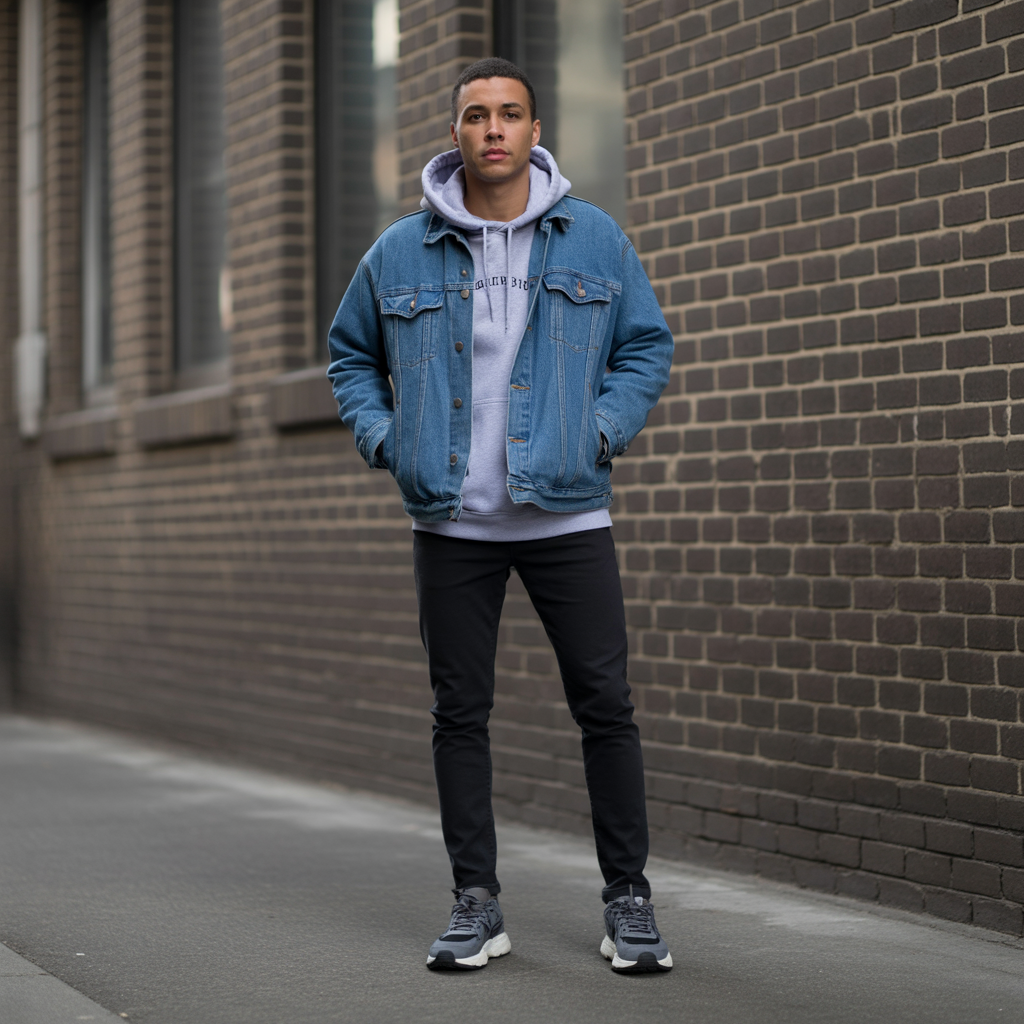 18 Casual Winter Outfits Ideas to Keep You Cozy and Stylish 14 Denim Jackets with Hoodies
