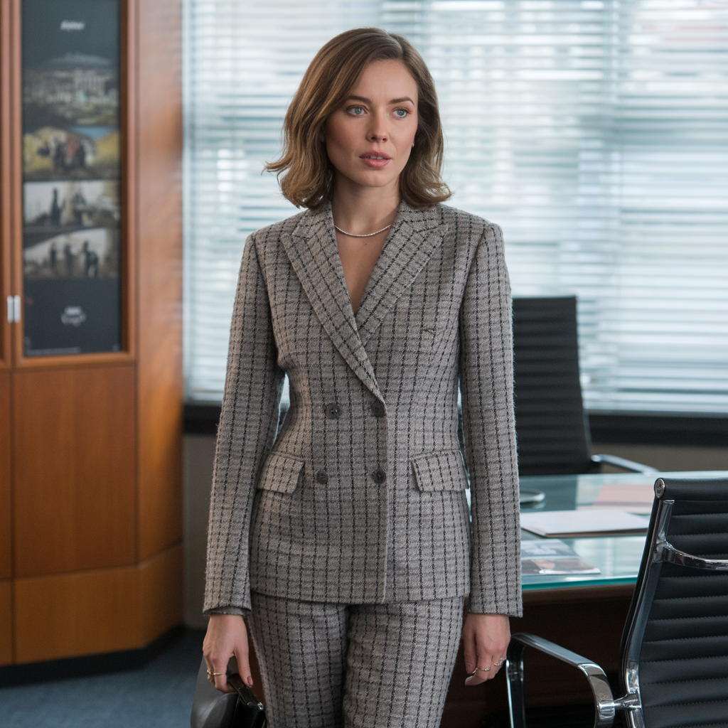 Best Chic Winter Work Outfits to Elevate Your Office Style 13 Tweed Suit