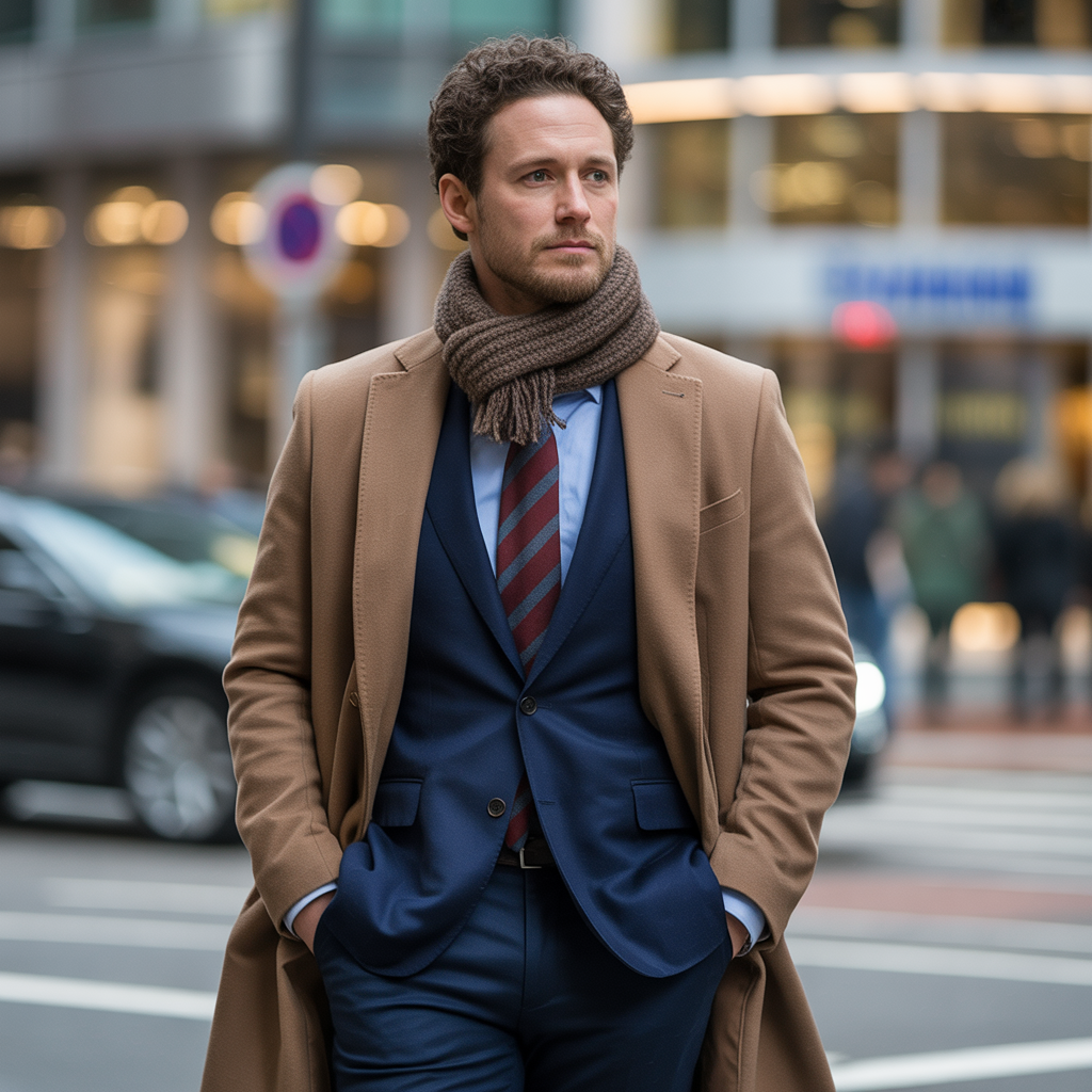 20 Ideas About Classy Winter Outfits for Timeless Cold Weather Style 7 Tailored Blazer with Scarf
