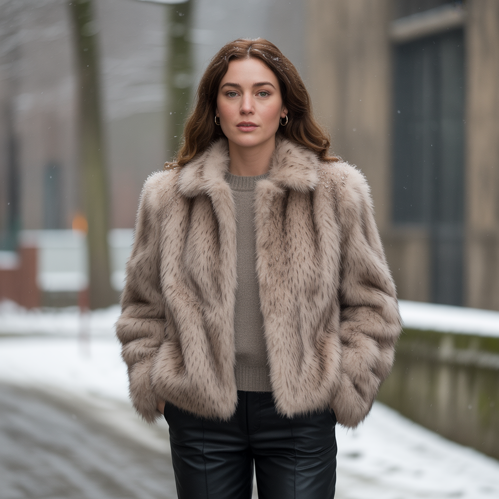 20 Ideas About Classy Winter Outfits for Timeless Cold Weather Style 8 Faux Fur Accents with Minimal Base