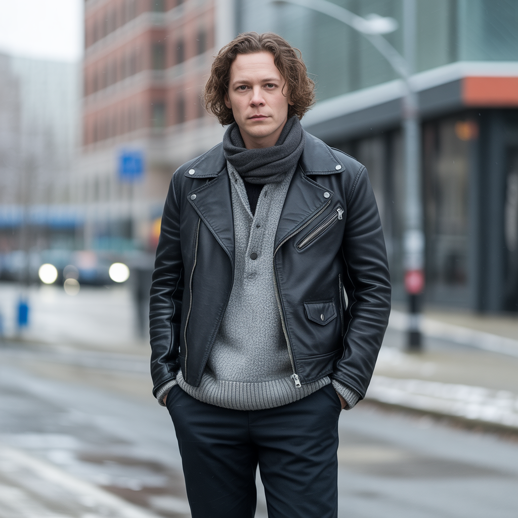 16 Ideas About Cold Weather Winter Outfits for Style and Warmth 8 Leather Jackets with Layers