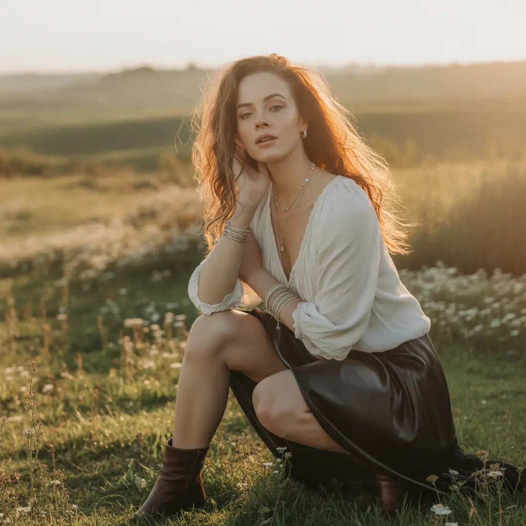 Boho Chic with a Flowy Blouse