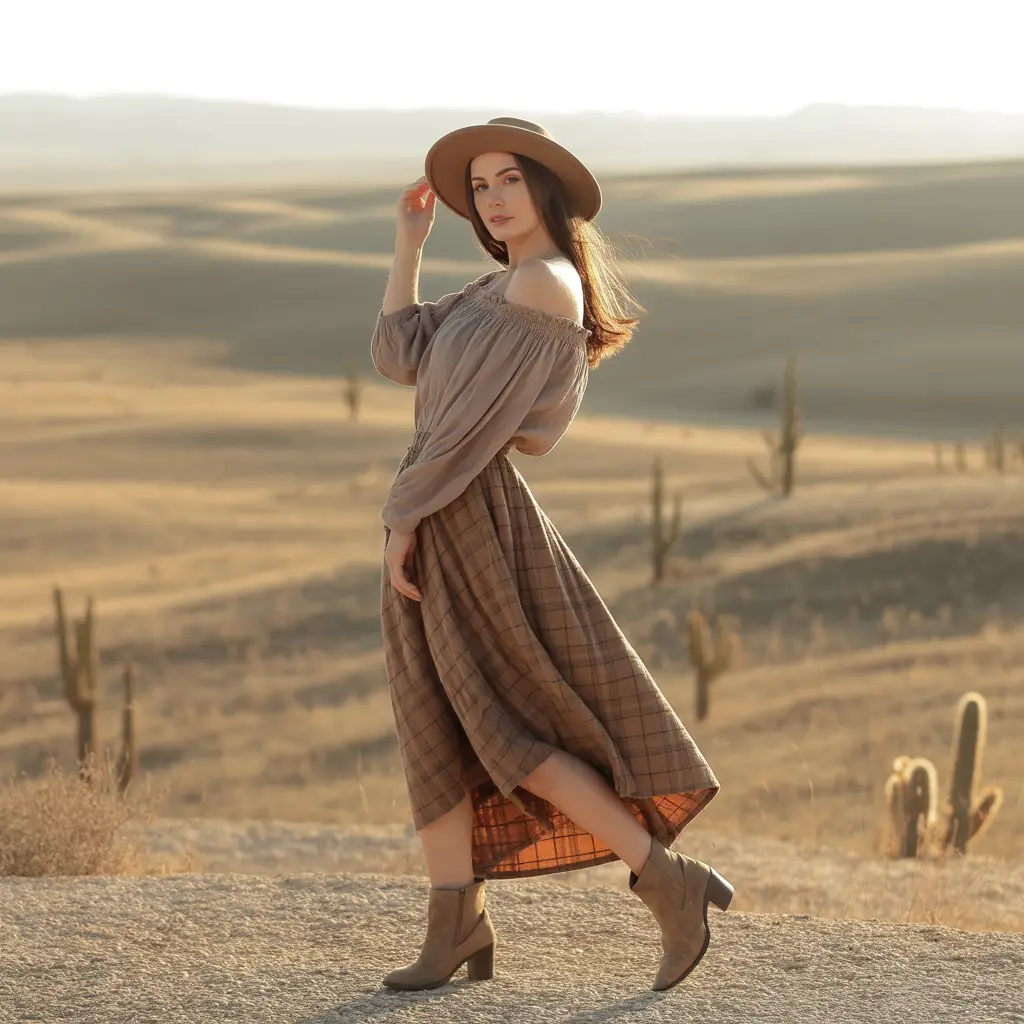 Boho-Chic with a Flowy Blouse