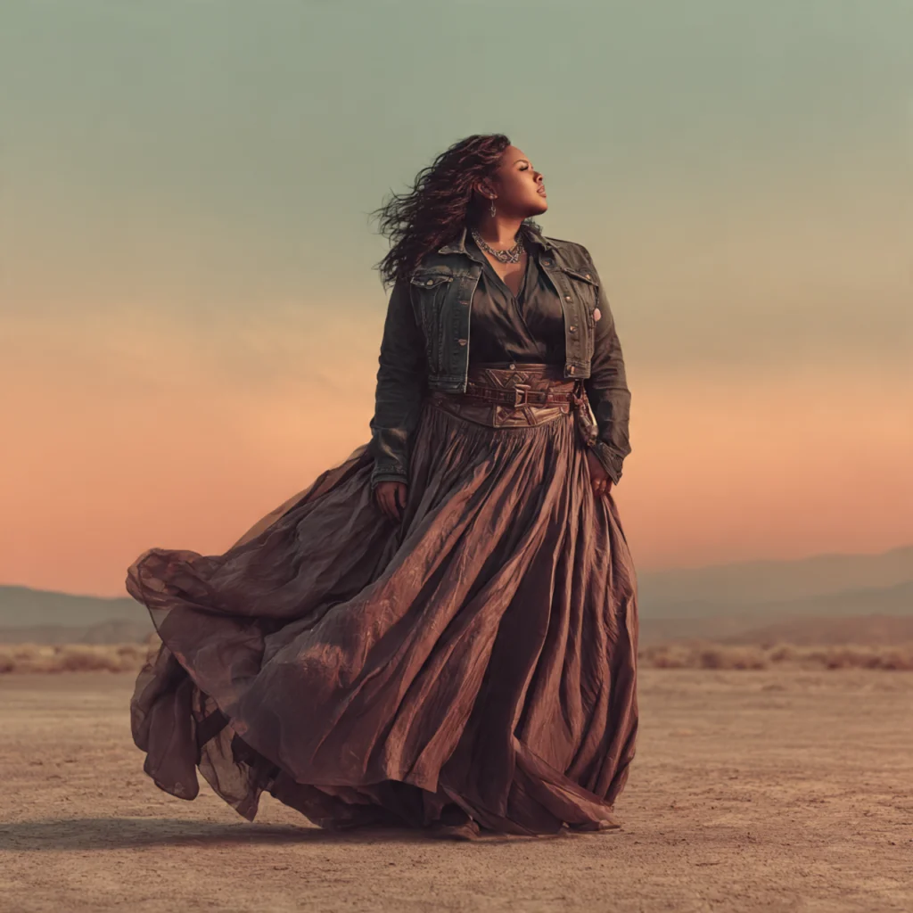 Cropped Jacket with Maxi Skirt