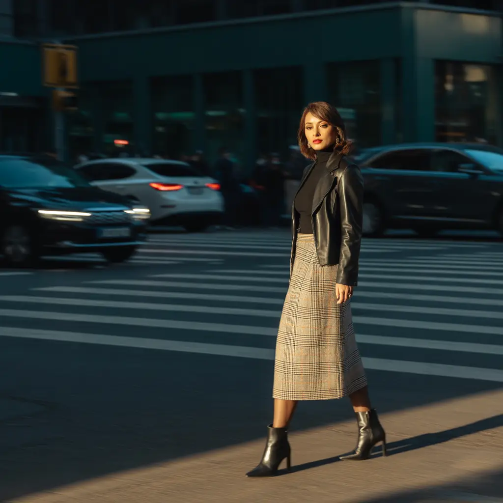 Edgy Street Style with Leather Jacket