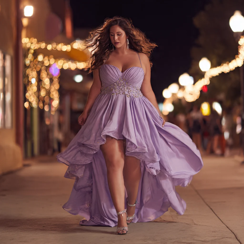 15 Best Plus Size Prom Outfit Ideas to Shine on Your Big Night 10 High-Low Hemline Dress