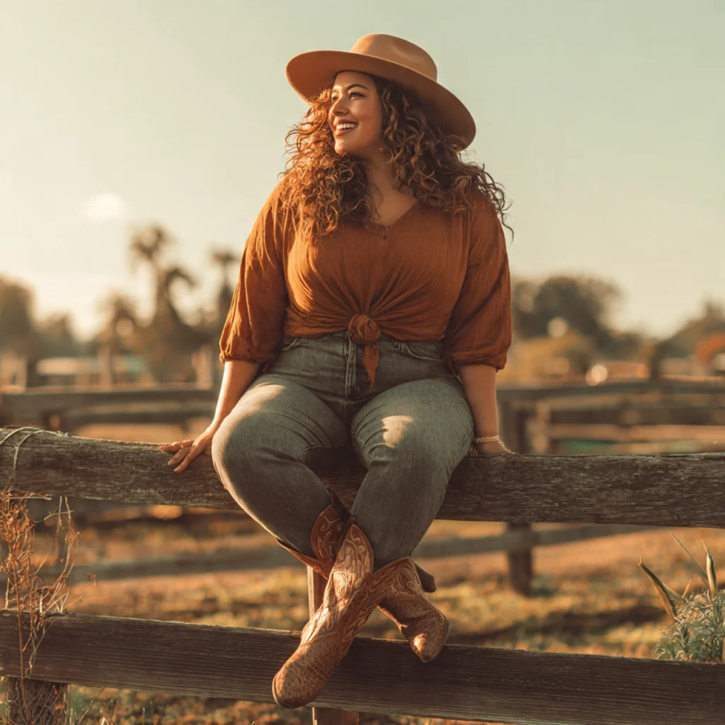 Knotted Tee with High-Waisted Jeans