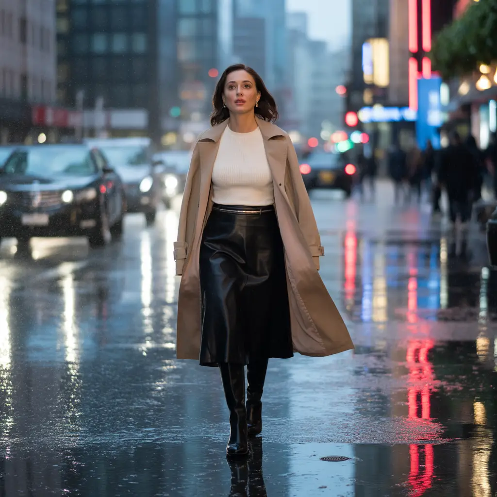 Layered Look with a Trench Coat