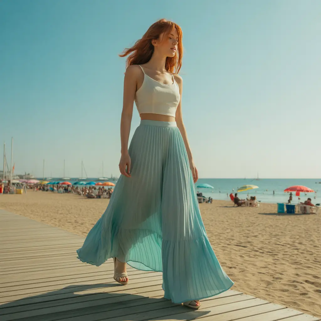 Maxi Skirt and Crop Top Combo