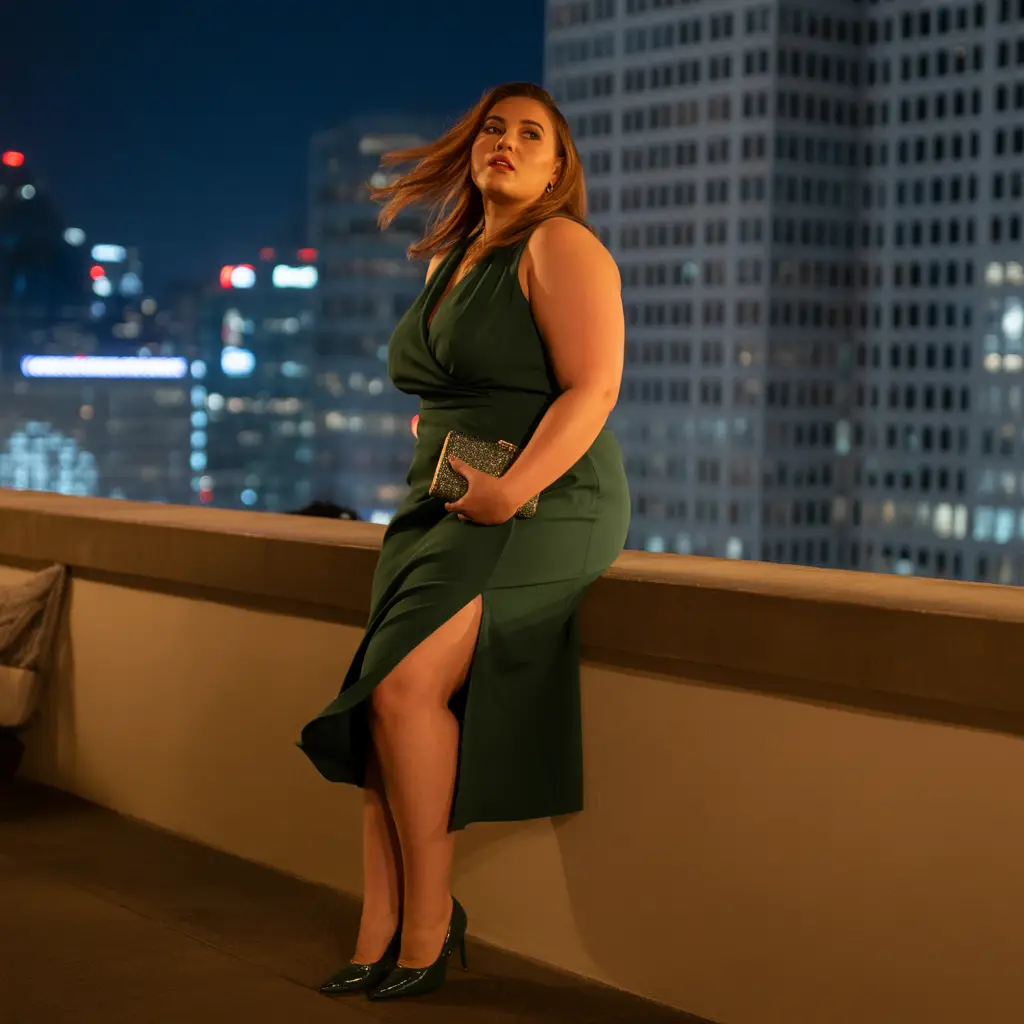 Midi Dress with Side Slit