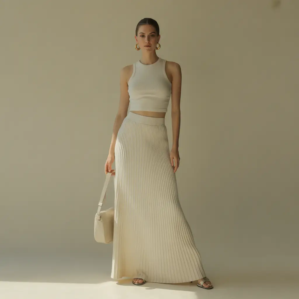Minimalist Maxi Skirt Aesthetic