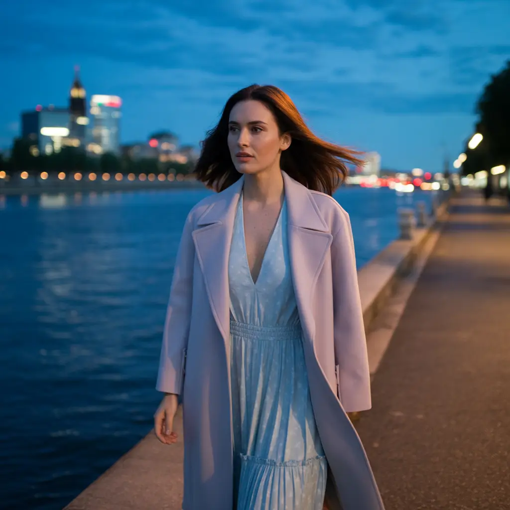 Pastel Coats Over Summer Dresses