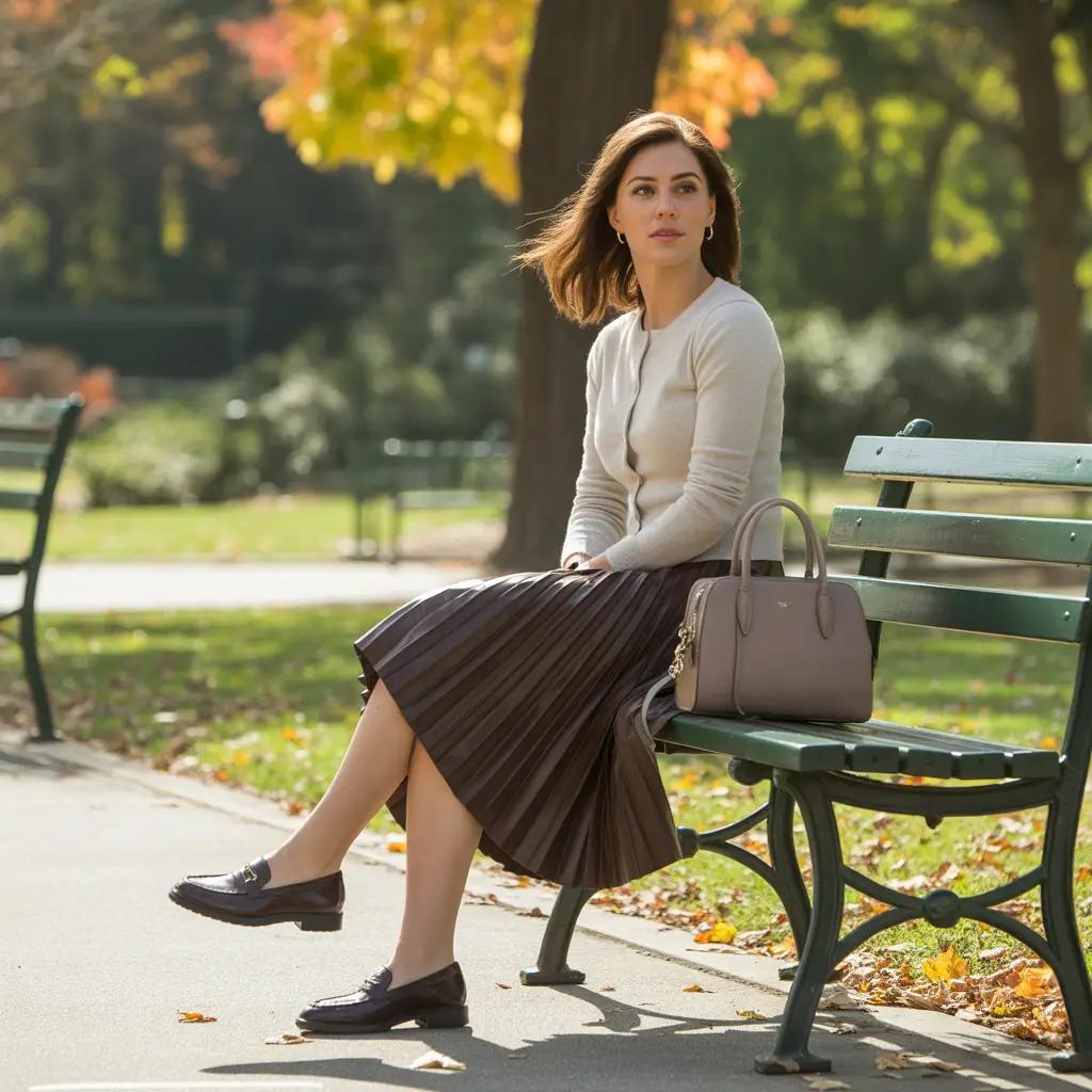 Preppy Vibes with a Cardigan