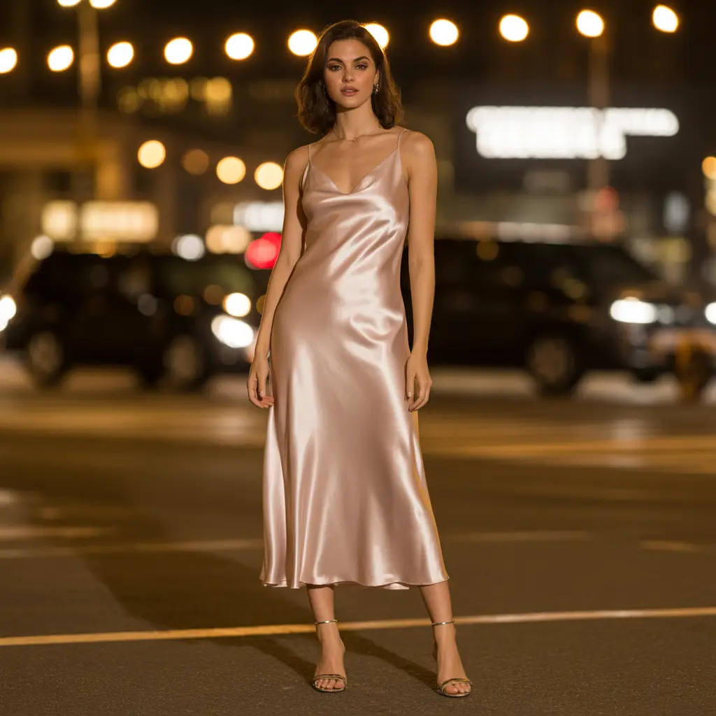 Satin Slip Dresses for Date Nights