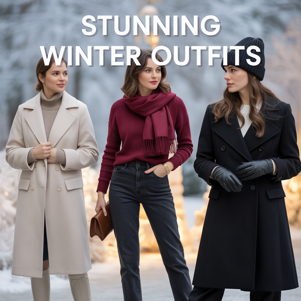 Velvet Dress with Wool Outerwear