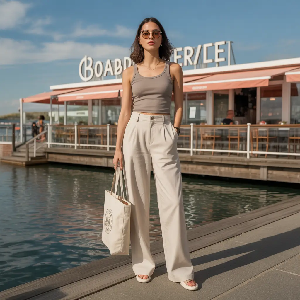 Wide-Leg Pants with Tank Tops