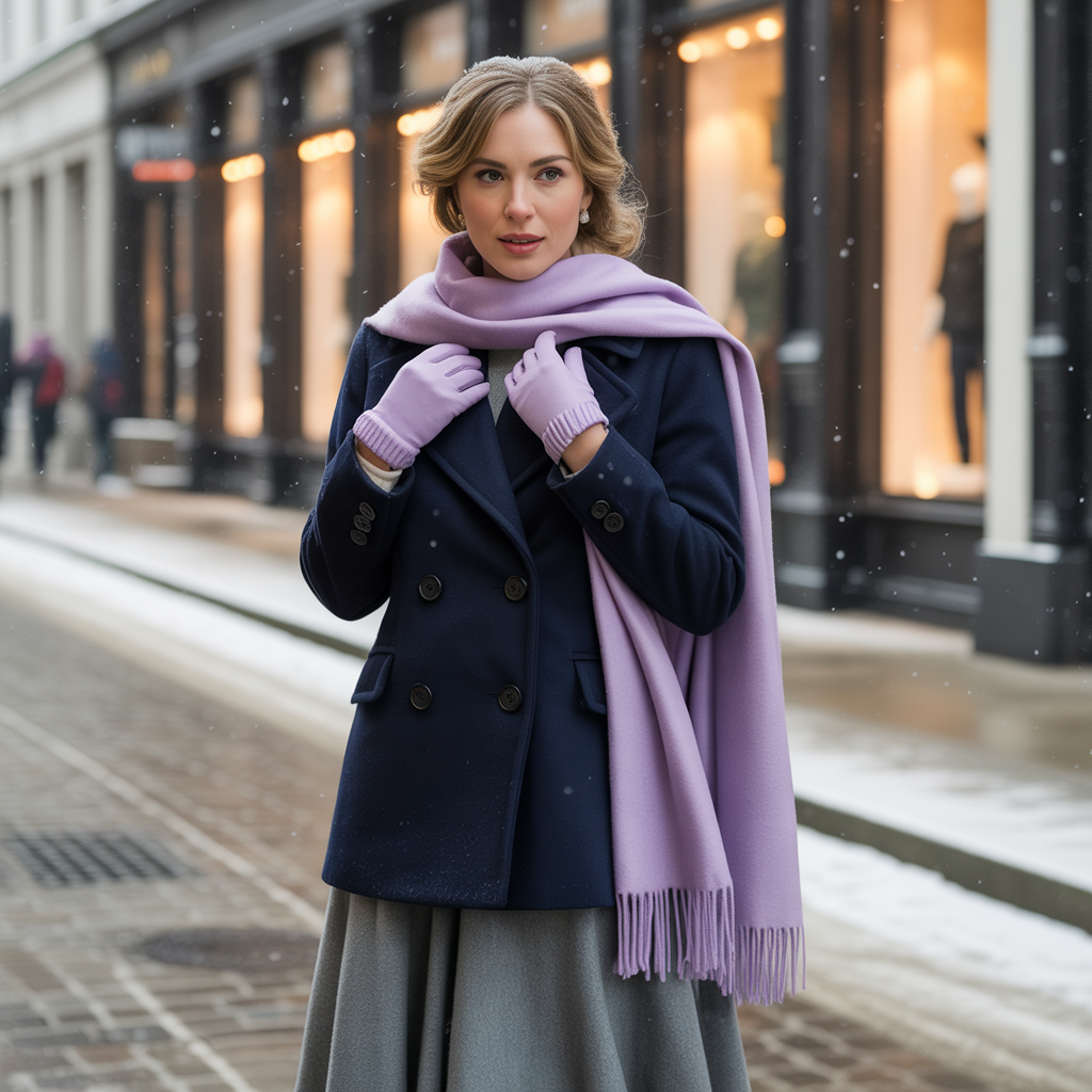 Peacoat with Soft Accents