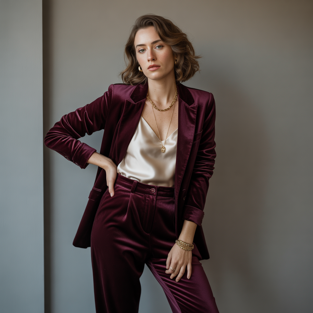 Velvet pantsuit