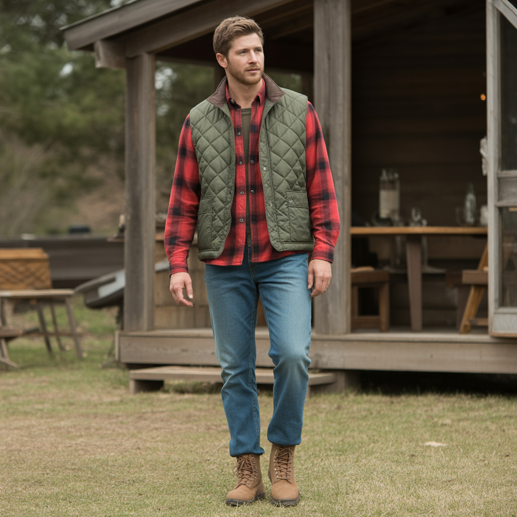 Flannel Shirts with Quilted Vests