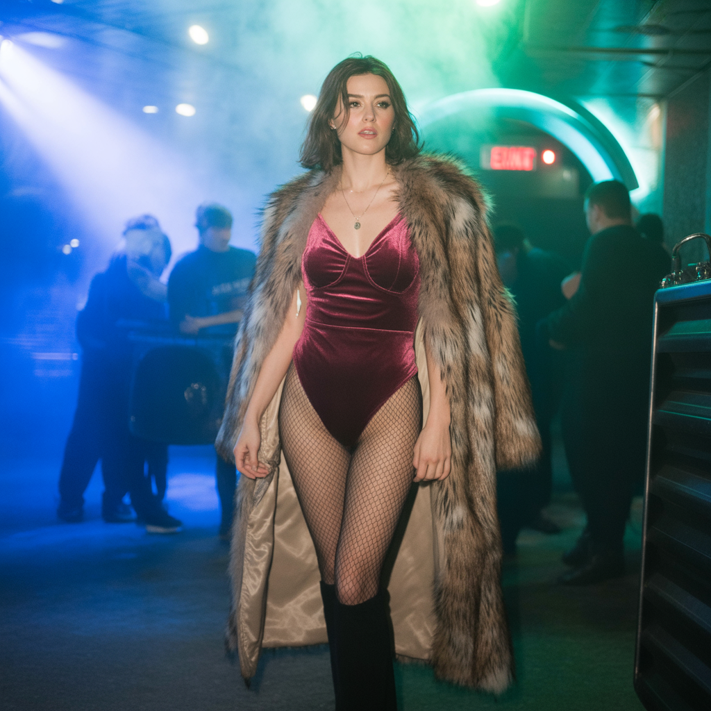 Bodysuit with Statement Cape