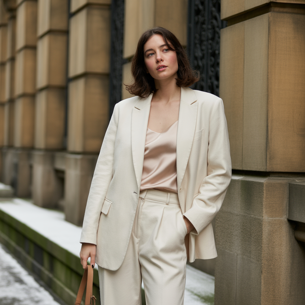 Monochromatic Wool Suit