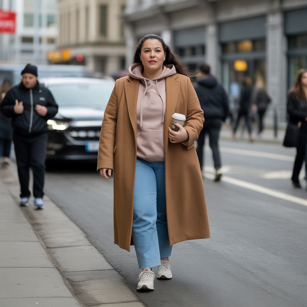 Plus Size Winter Outfits: 18 Chic Ideas to Stay Warm & Stylish 14 Hoodie Layered Under a Structured Coat