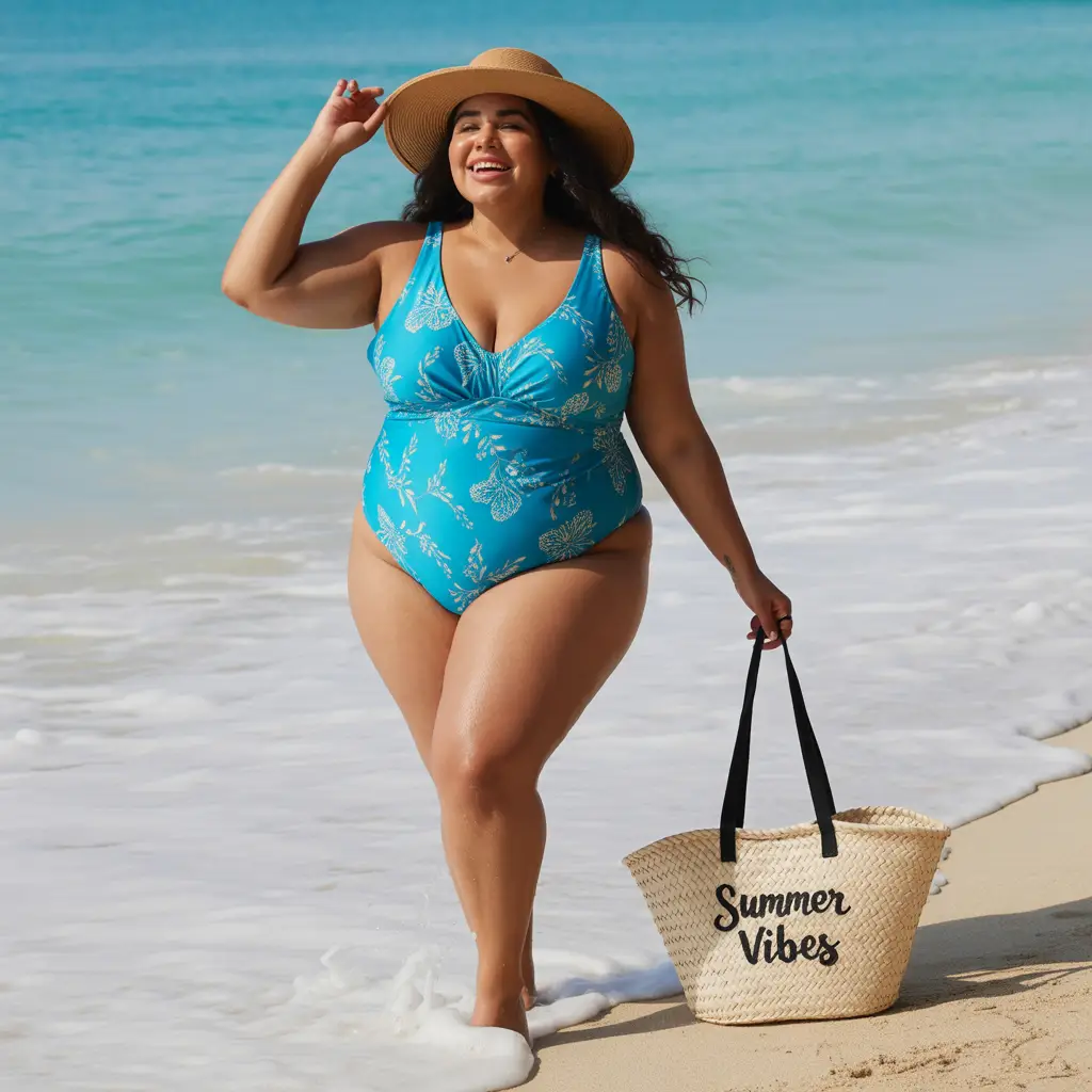 plus size swimwear outfit ideas