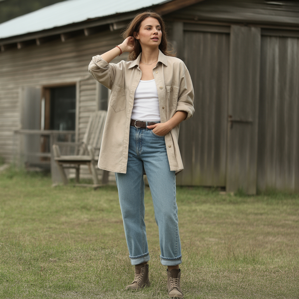 Overshirt or Shacket with Straight Jeans