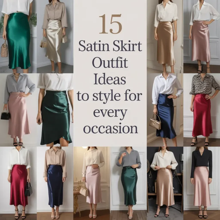 satin skirt outfit ideas