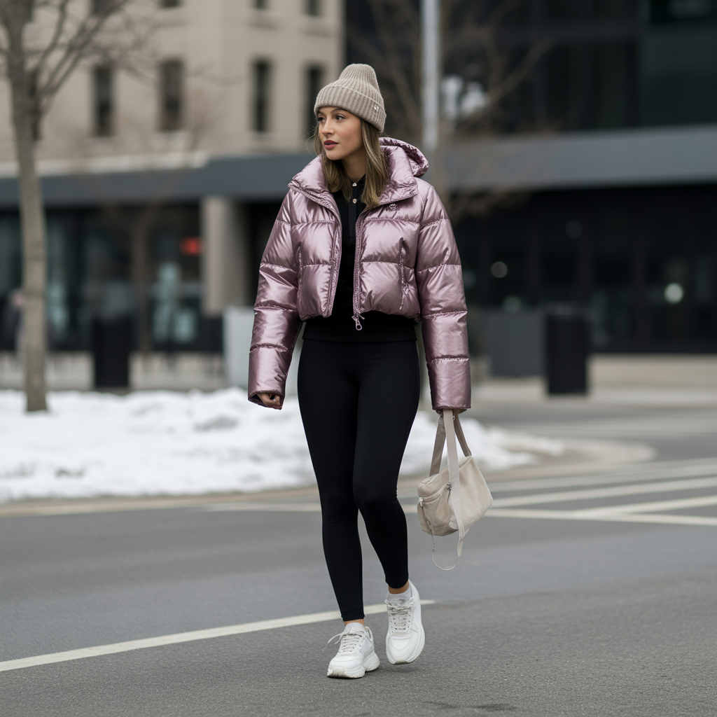 Puffer Jackets with Leggings