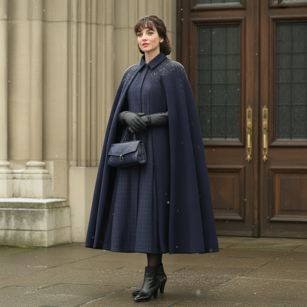 Corduroy Dress with Tights