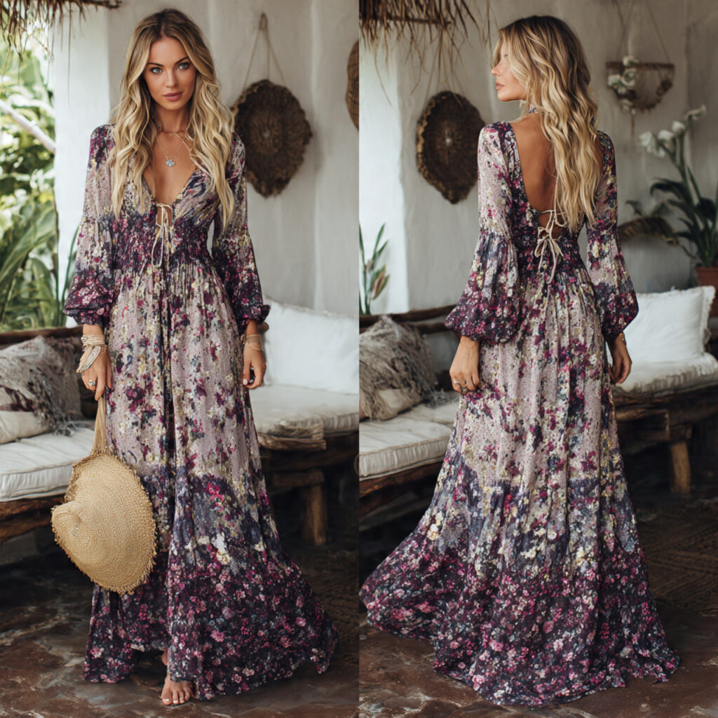 Bohemian Floral Maxi Dresses