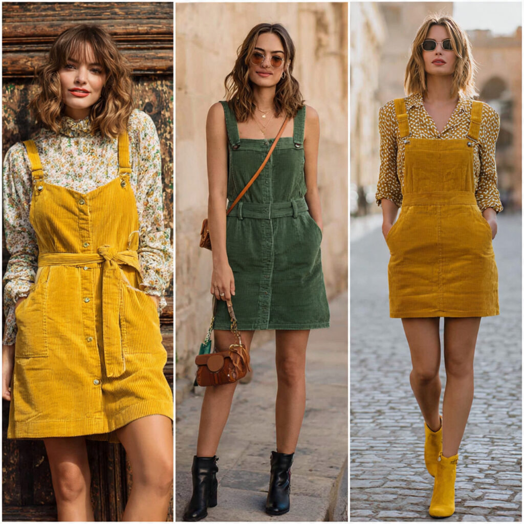Corduroy Overall Dresses