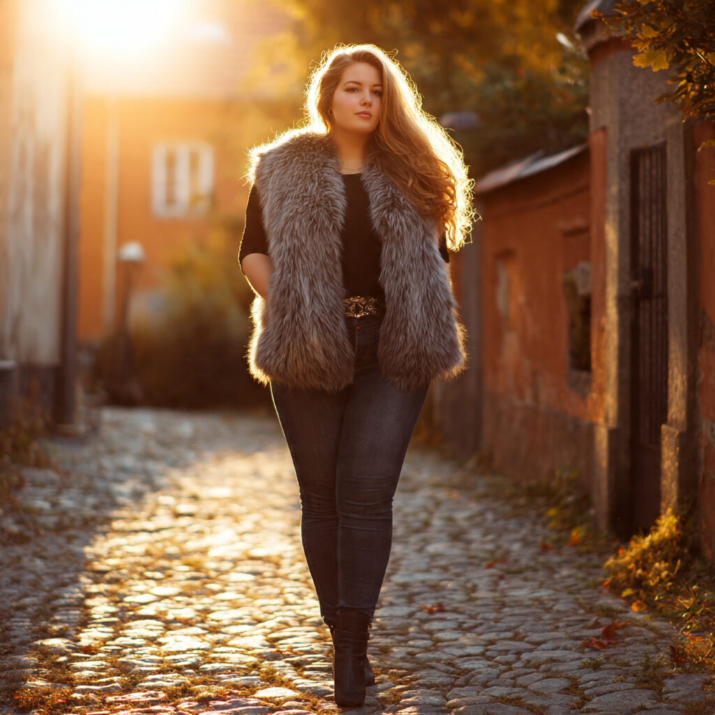 Faux Fur Vests and Skinny Jeans