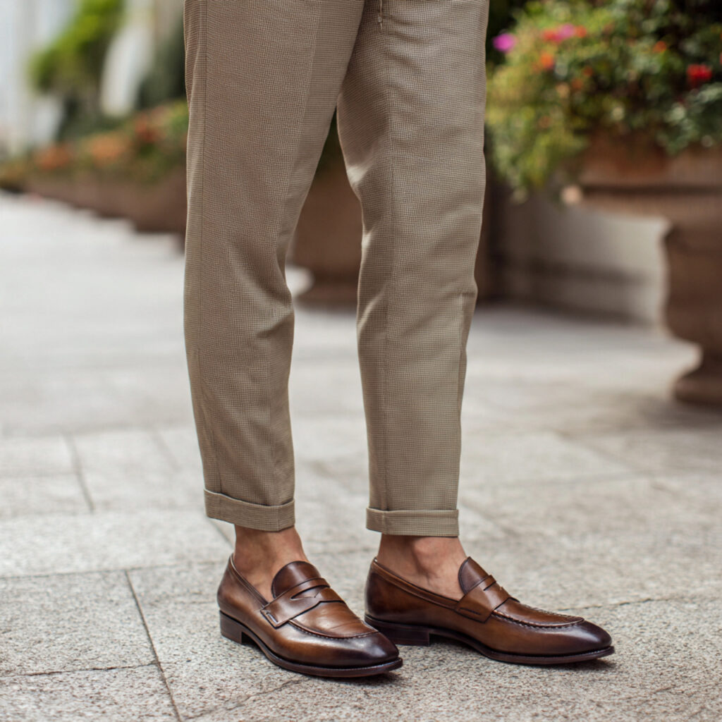 Leather Loafers and Tailored Chinos