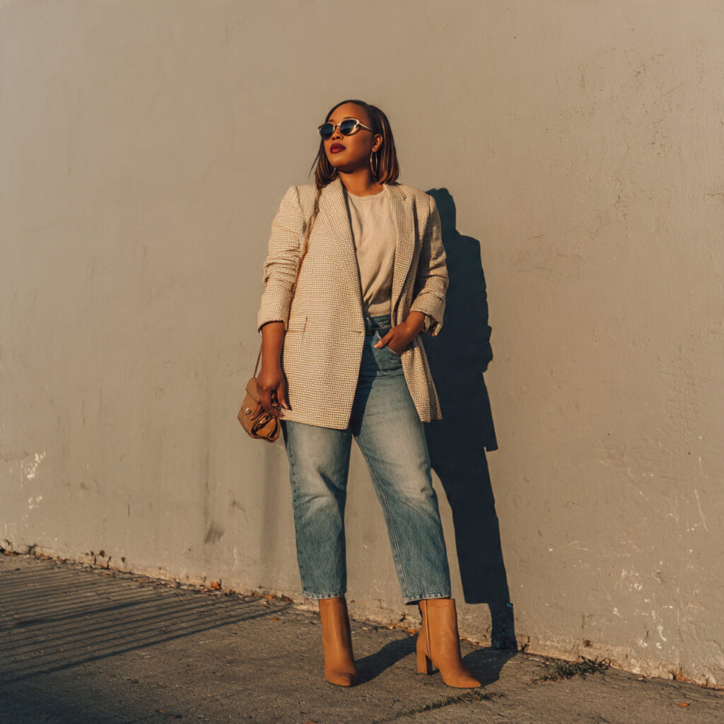 Tailored Blazers and Straight Leg Denim