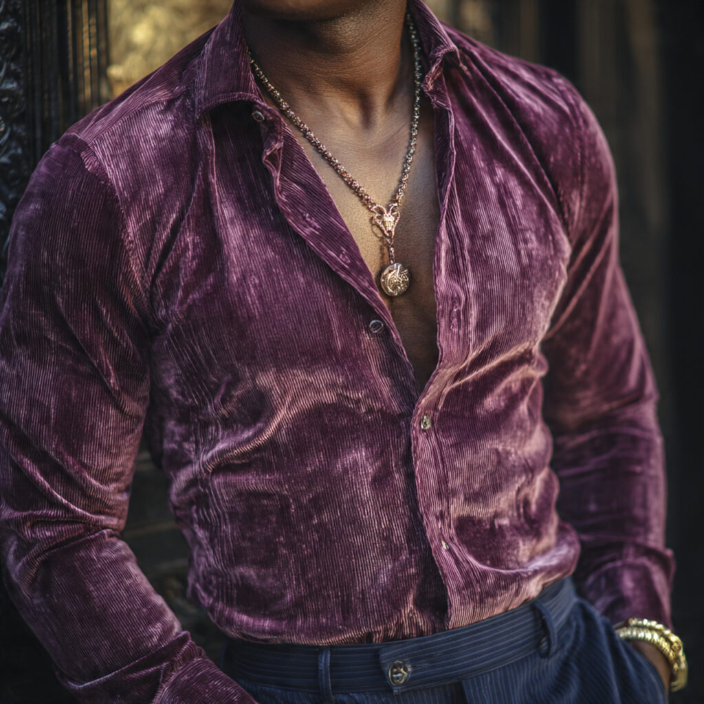 Velvet Accents and Button Up Shirts