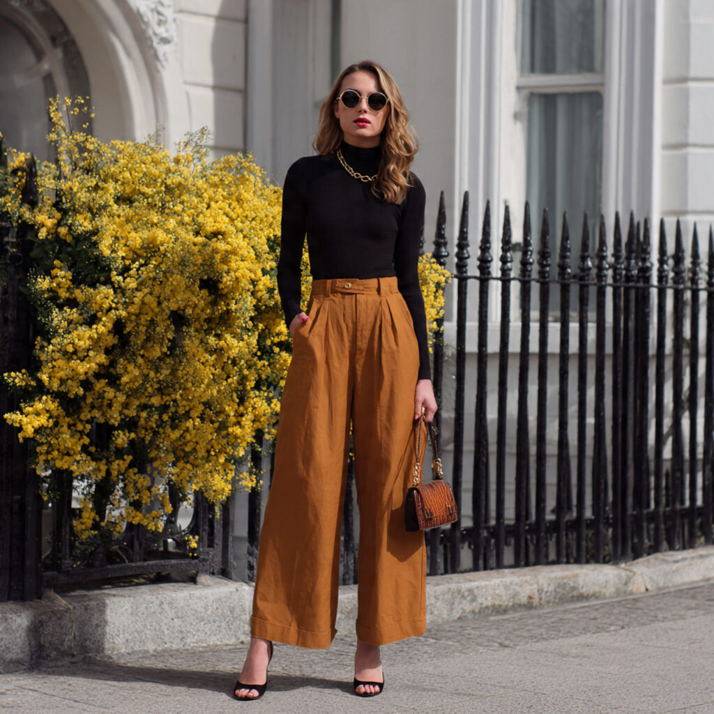 Wide Leg Trousers with Fitted Basics