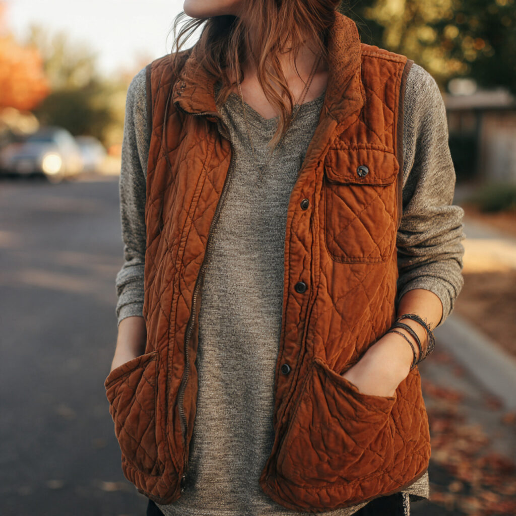 Quilted Vests and Thermal Tops