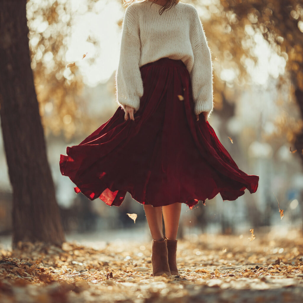 Rich Burgundy Wine Colored Skirts