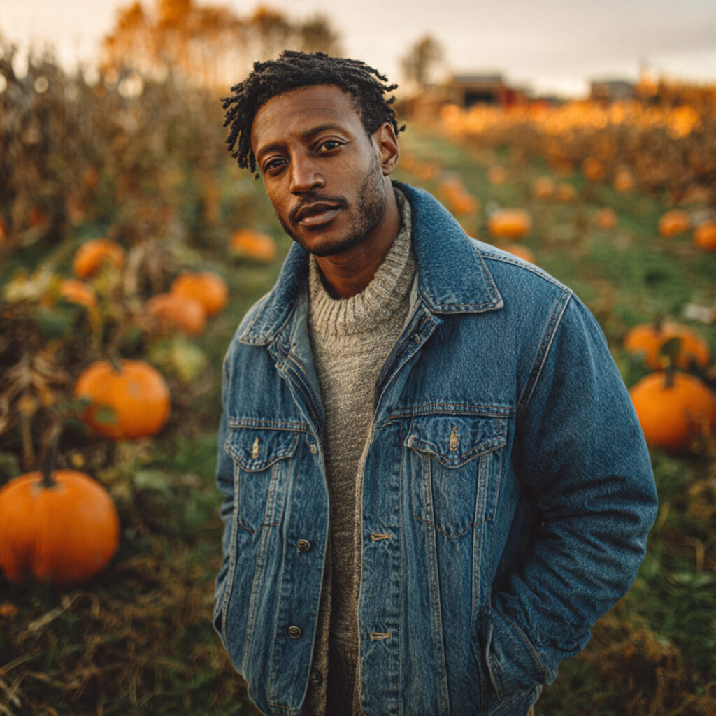 Rustic Denim Jacket Ensembles