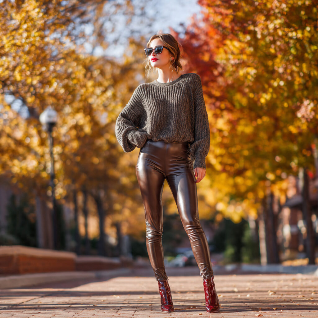Sleek Faux Leather Leggings